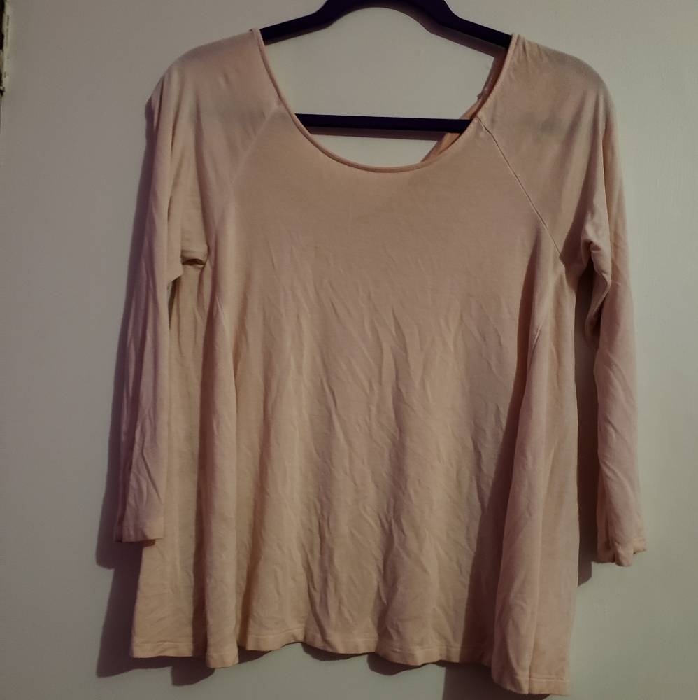 sheer pink top